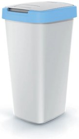Coș de gunoi cu capac colorat, 25 l, albastru/gri