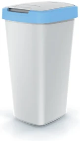 Coș de gunoi cu capac colorat, 25 l, albastru/gri