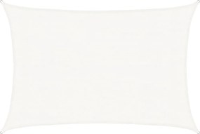 vidaXL Pânză parasolar, alb, 3x4,5 m, HDPE, 160 g/m²