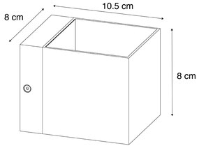 Set de 2 aplice inteligente bronz închis 8 cm cu WiFi G9 - Transfer
