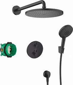 Sistem de dus incastrat Hansgrohe Croma 280 Ecostat S negru mat