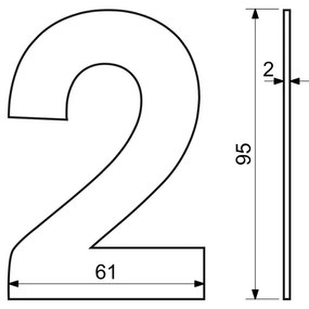 Numărul casei 2", RN.95L, negru"