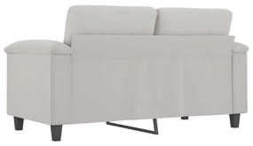 Canapea cu 2 locuri, gri deschis, 120 cm, tesatura microfibra Gri deschis, 150 x 77 x 80 cm