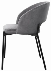 Scaun K455 Velvet Gri – H77