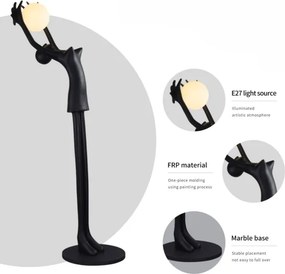 Immax 08812XL - Lampă de podea SILUETTE 1xE27/25W/230V 210 cm Human Girl