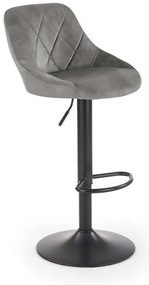 Scaun de bar H101 velvet gri