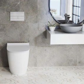 Cadru WC incastrat K011A-Q Rea cu buton T crom periat