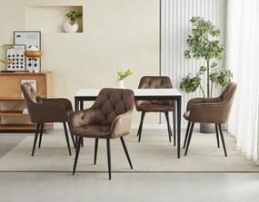 Scaun de masa JORK VELVET, maro
