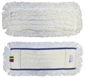 Mop cu buzunare Optimum, 50 cm - bumbac, alb