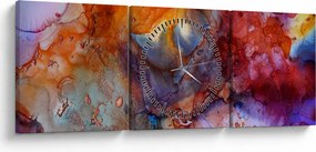 Tablou - Abstract Ink Art (cu ceas) (90x30 cm)