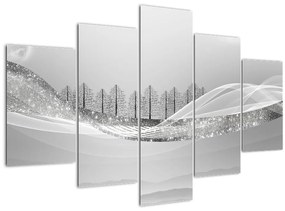 Tablou - Peisaj argintiu (150x105 cm)