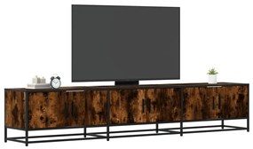 vidaXL Dulap TV, stejar fumuriu, 210x35x41 cm, lemn prelucrat