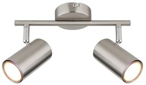 Plafoniera cu 2 Spoturi directionabile ALLVI nickel