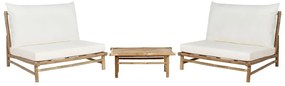 Set mobilier de grădină Theta (lemn deschis + alb) . 1076171