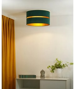 Plafonieră Duolla DUO 1xE27/40W/230V d. 40 cm verde/auriu