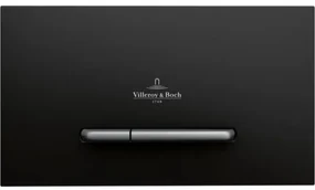 Clapeta actionare rezervor WC incastrat, Villeroy&amp;Boch ViConnect, negru mat - crom, 922169AN