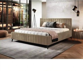 Pat MAGGIE SR 180x200, stofa catifelata bej - Riviera 16, Gama Premium