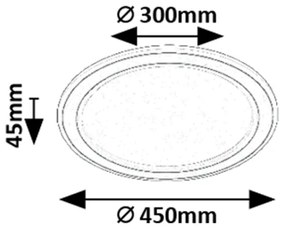 Rabalux 71406 - Plafonieră LED dimabilă GOLWEN LED/22W/230V 3000-6500K + telecomandă