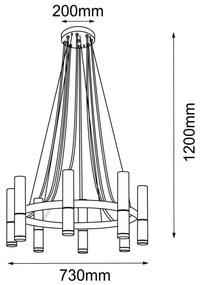 Lustră pe cablu KAVOS 6xGU10/15W/230V Amplex 8370