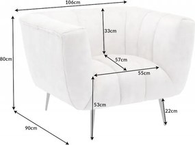 Fotoliu design elegant Noblesse, sampanie