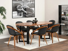 Scaun Lila K (negru + nuc). 1111105