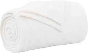 vidaXL Pătura de aruncat Alb 150 x 200 cm Molton