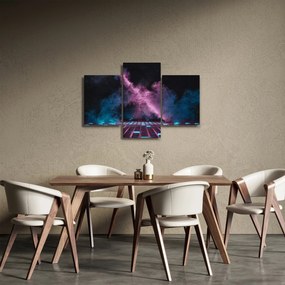 Tablou - Fum roz-albastru (90x60 cm)