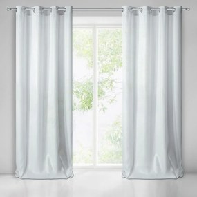 Draperie alb lucioasă cu agățare pe inele 140 x 250 cm Lungime: 250 cm