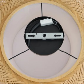 Plafonieră Japandi din bambus cu interior alb - Liva