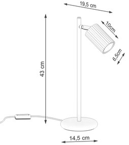 Lampă de masă Sollux SL.1643 KARBON 1xGU10/10W/230V roșu