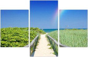 Tablou - Peisaj și curcubeu (90x60 cm)