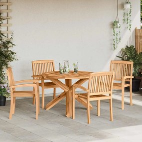 vidaXL Set de masă pentru grădină 3 pcs Maro 109 x 109 x 74 cm