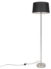 Lampă de podea modernă din oțel cu abajur negru 45 cm - Simplo