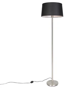 Lampă de podea modernă din oțel cu abajur negru 45 cm - Simplo
