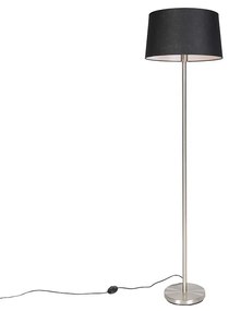 Lampă de podea modernă din oțel cu umbră neagră 45 cm - Simplo