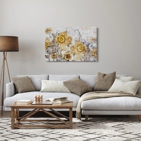 Tablou - Floarea-soarelui pe perete (90x60 cm)