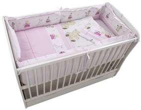 Lenjerie Teddy Play Pink M2 4+1 piese 140x70