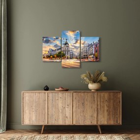 Tablou - Calle Gran Vía, Madrid, Spania (90x60 cm)
