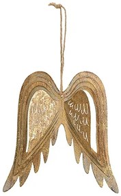 Deco pandantiv aripi aurii 15x15 cm
