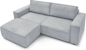 Canapea extensibilă din reiat Bobochic Paris Nihad, 245 cm, gri deschis