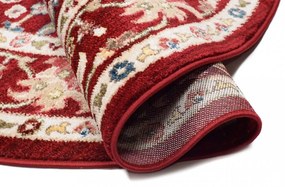 Covorul roșu rotund în stil vintage Lăţime: 100 cm
