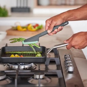 Cleste de bucatarie Lekue 1010179, 28,2 cm, Rezistent la zgarieturi, 4/220 °C, Margine flexibila, Verde