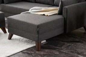 Canapea extensibilă de colț Bella Mini Corner Sofa Right - Anthracite