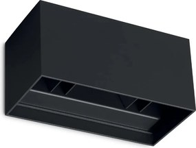 Aplica LED exterior ambientala IP54 ATOM AP D20 NERO 4000K