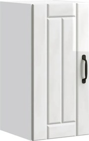 vidaXL Dulap de bucatarie "Lucca" din lemn prelucrat alb lucios