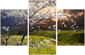 Tablou - Peisaj cu pomul înflorit (90x60 cm)