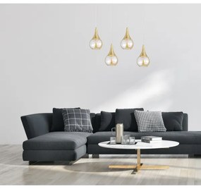 Lustră pe cablu LACRIMA WHITE 4xE27/60W/230V