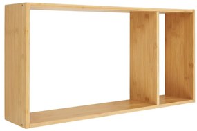 Raft de perete pentru bărbați, bambus, natural 70x15x35,5 cm