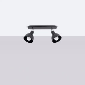 Spot Sollux SL.1317 ELBA 2xE27/15W/230V negru