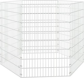 vidaXL Adăpost pentru animale cu 6 panouri, 54x80 cm, fier galvanizat